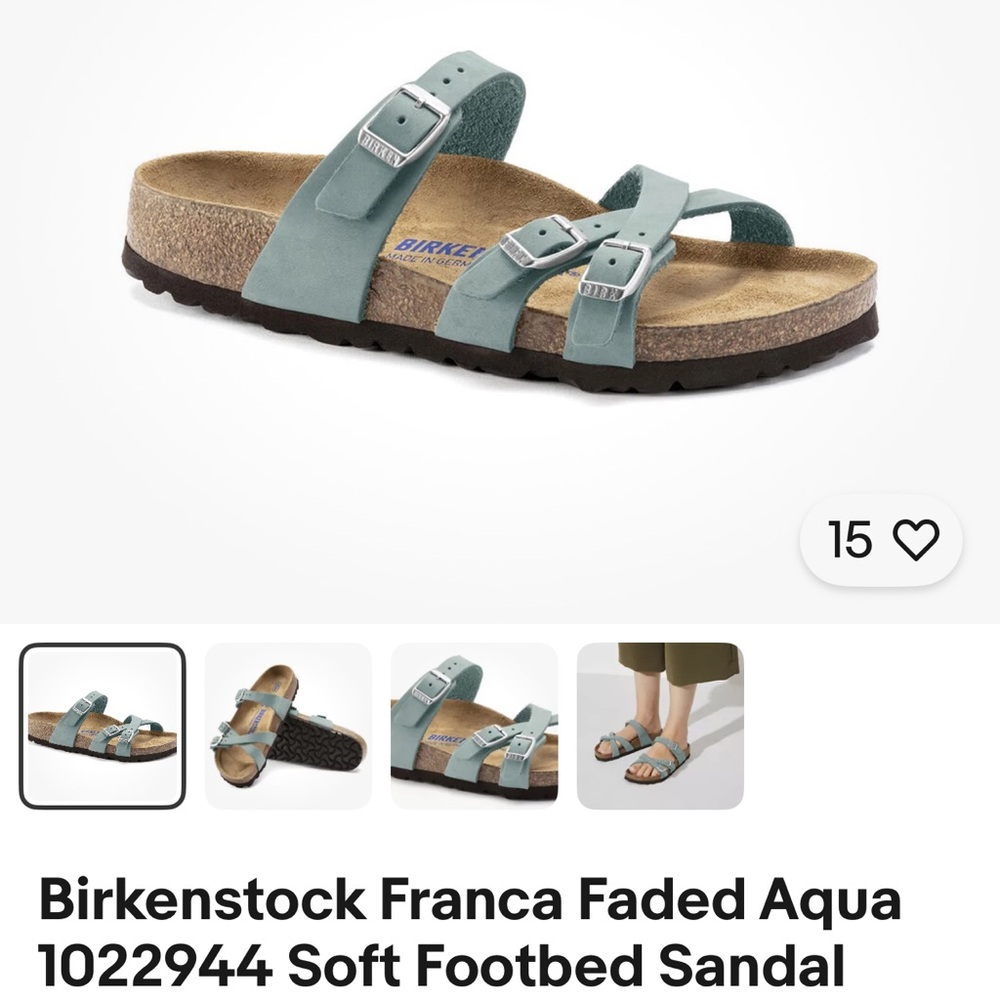 Womens Birkenstock Franca Shoe - worn once
